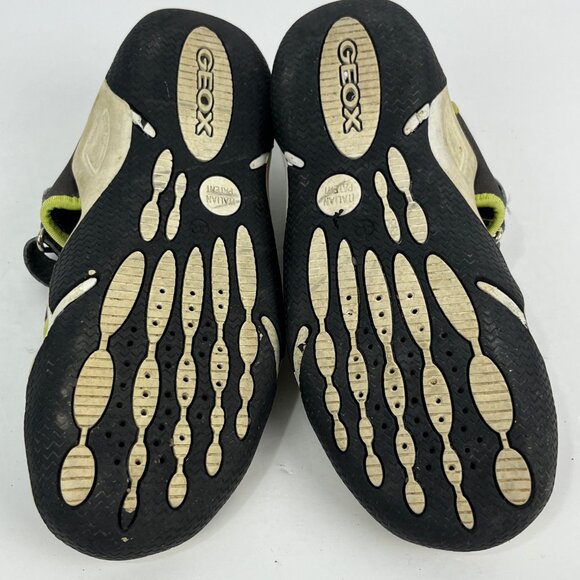 Geox Respira Kids Sandals Size 1 EU 32 Gray Green Round Toe Hook Loop Flat Heel - Picture 6 of 6